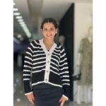 جرزة ستاتي لون أبيض مخطط أسود Happiness İstanbul