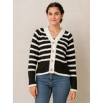 ⁦جرزة ستاتي لون أبيض مخطط أسود Happiness İstanbul⁩ - الصورة ⁦3⁩