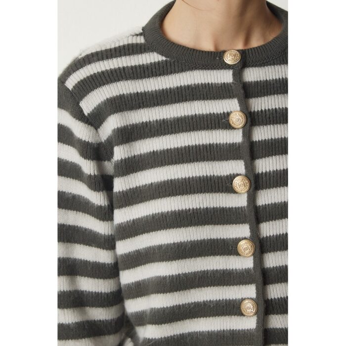 ⁦جرزة ستاتي شتوي لون سكني غامق مخطط سكني فاتح Happiness İstanbul⁩ - الصورة ⁦2⁩