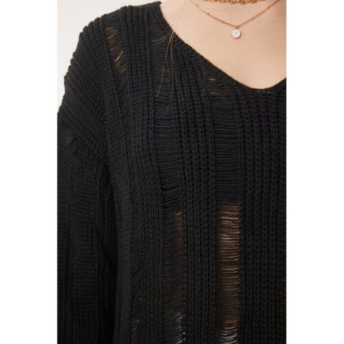 ⁦بلوزة ستاتي لون أسود Happiness İstanbul⁩ - الصورة ⁦2⁩