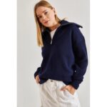 ⁦بلوزة ستاتي شتوي لون كحلي SHADE⁩ - الصورة ⁦3⁩