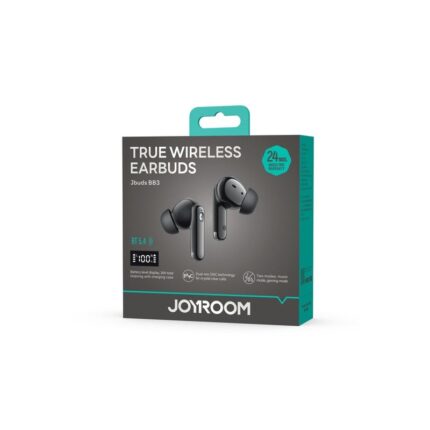 سماعة لاسلكية جلد رهيبة من جويروم العالمية صوت مايك نقي مع تقنية عزل الضوضاء ومود مخصص للألعاب ومود اخر للموسيقى jbuds bb3