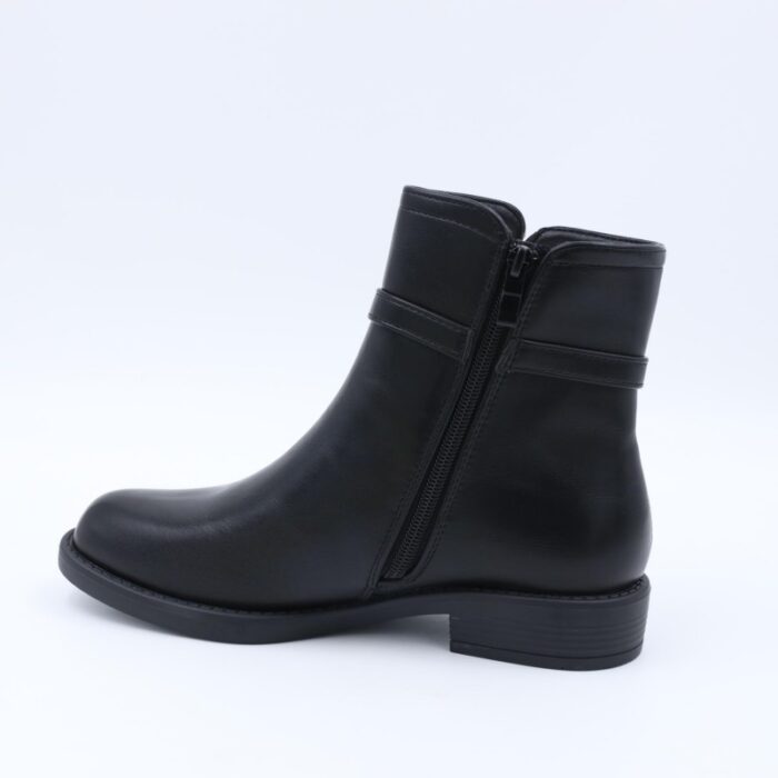⁦جزمة نسائية سحاب ساق متوسط الطول لون أسود⁩ - الصورة ⁦8⁩