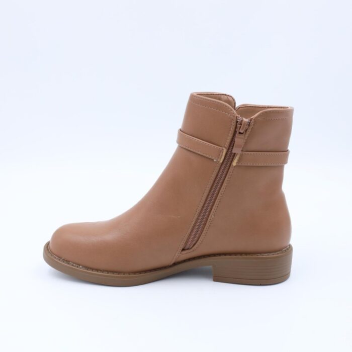 ⁦جزمة نسائية سحاب ساق متوسط الطول لون كاكي⁩ - الصورة ⁦4⁩