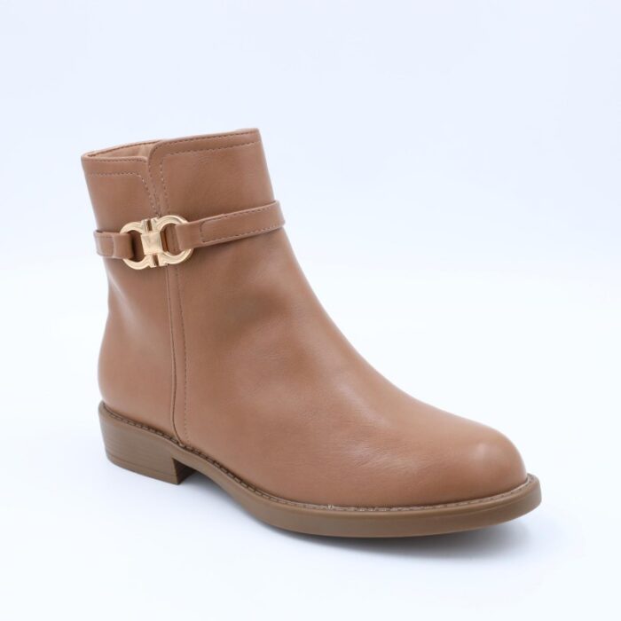 ⁦جزمة نسائية سحاب ساق متوسط الطول لون كاكي⁩ - الصورة ⁦7⁩