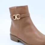 ⁦جزمة نسائية سحاب ساق متوسط الطول لون كاكي⁩ - الصورة ⁦8⁩