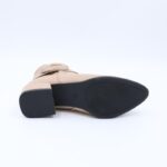 ⁦جزمة نسائية سحاب ساق متوسط الطول لون بيج فاتح⁩ - الصورة ⁦7⁩