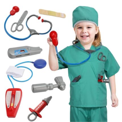 بدلة طبيب جراح الصغير للاطفال- قياس L-طول 110-130