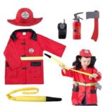 بدلة رجل الإطفاء الصغير للاطفال- قياس XL-طول130-150