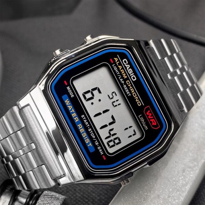 ⁦CASIO WATCH ساعة يد رجالية دائرية ستانليس ستيل لون فضي⁩ - الصورة ⁦2⁩