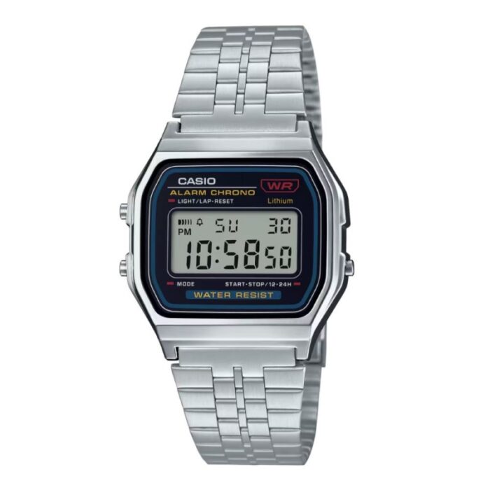 ⁦CASIO WATCH ساعة يد رجالية دائرية ستانليس ستيل لون فضي⁩ - الصورة ⁦3⁩