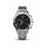 ⁦ساعه يد رجالية دائرية ستانلس ستيل لون فضي⁩ - الصورة ⁦2⁩