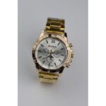 ساعه يد رجالية دائرية ستانلس ستيل لون ذهبي