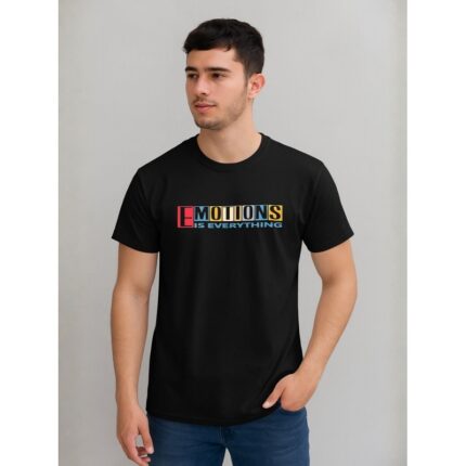 بلوزة رجالية نص كم لون أسود