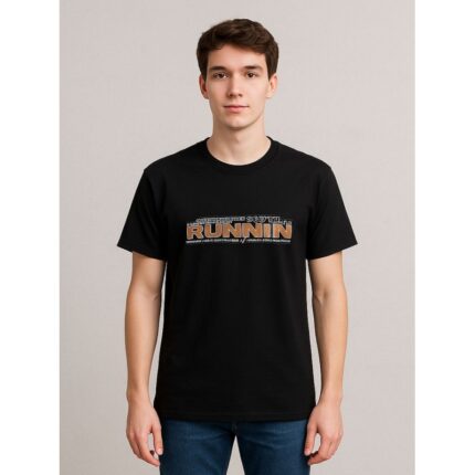 بلوزة رجالية نص كم لون أسود