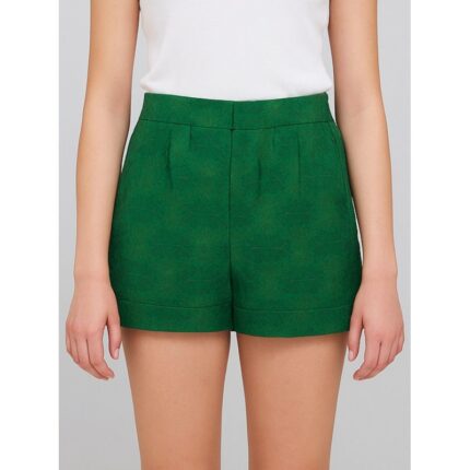 شورت ستاتي قصير لون أخضر