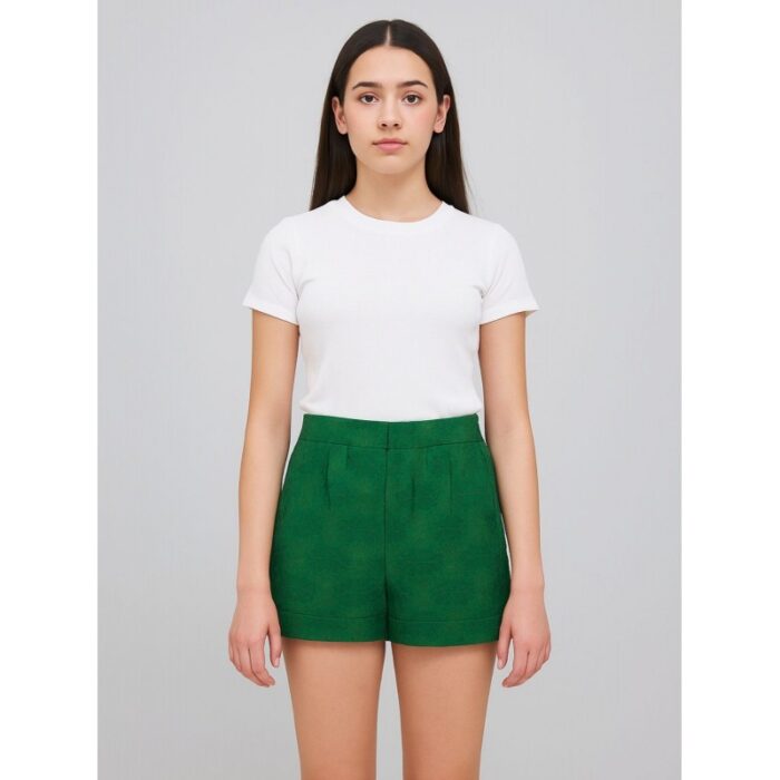 ⁦شورت ستاتي قصير لون أخضر⁩ - الصورة ⁦2⁩