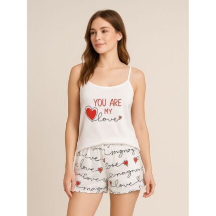 لانجري قطعتين لون أبيض