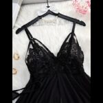 ⁦قميص نوم لانجري لون أسود⁩ - الصورة ⁦4⁩