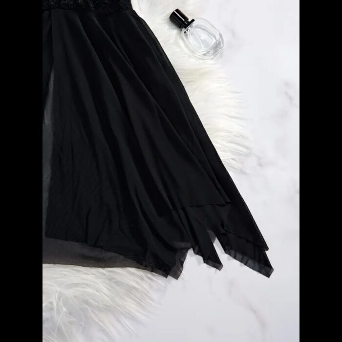 ⁦قميص نوم لانجري لون أسود⁩ - الصورة ⁦5⁩