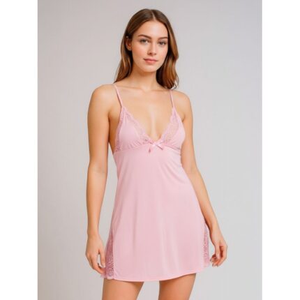 قميص نوم لانجري لون زهري