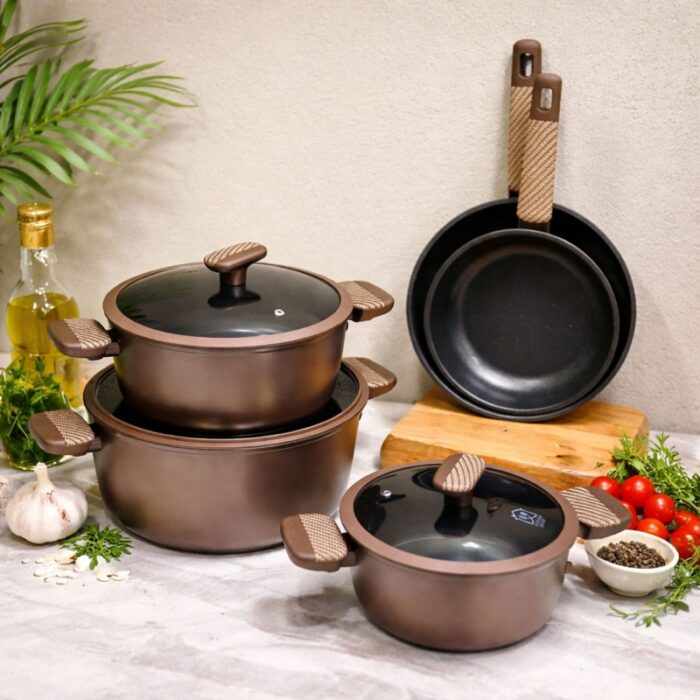 ⁦طقم طناجر 5 قطع MASA B⁩ - الصورة ⁦2⁩