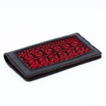 ⁦حقيبة نسائية جلد طبيعي لون أسود مع تطريز⁩ - الصورة ⁦4⁩