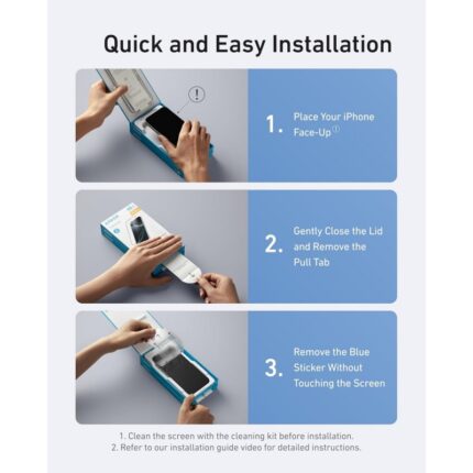 شاشة حماية لهاتف ايفون 16 برو ماكس من الزجاج المقوى عالي الدقة خالي من الفقاعات والغبار من Anker