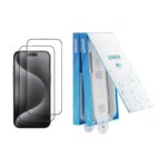 ⁦شاشة حماية لهاتف ايفون 16 برو من الزجاج المقوى عالي الدقة خالي من الفقاعات والغبار من Anker⁩ - الصورة ⁦5⁩