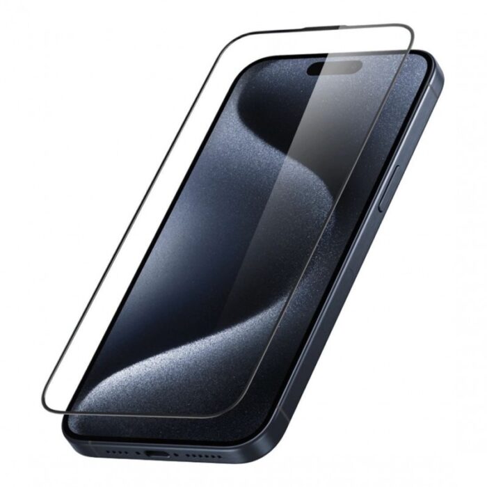 ⁦شاشة حماية لهاتف ايفون 16 برو من الزجاج المقوى عالي الدقة خالي من الفقاعات والغبار من Anker⁩ - الصورة ⁦6⁩