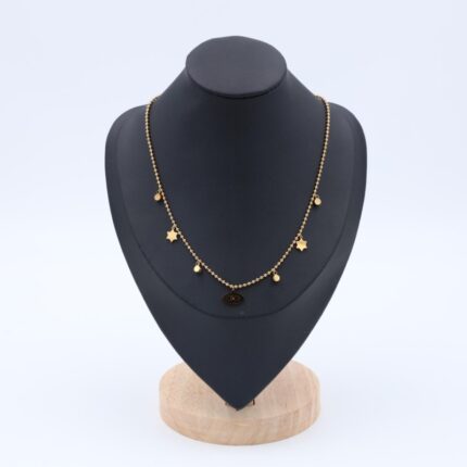 سلسال ذهبي بتصميم عين ونجوم