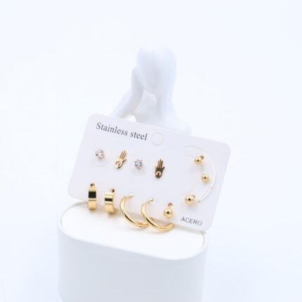 مجموعة مكونة من 6 حلوق لون ذهبي