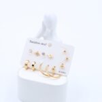 مجموعة مكونة من 6 حلوق لون ذهبي