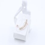 حلق ذهبي مع زركون فضي