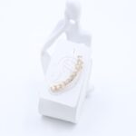 حلق ذهبي مع زركون فضي