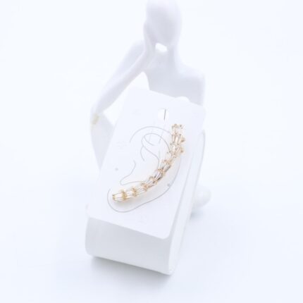 حلق ذهبي مع زركون فضي