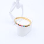 سوار لون ذهبي تصميم دوائر ملونة