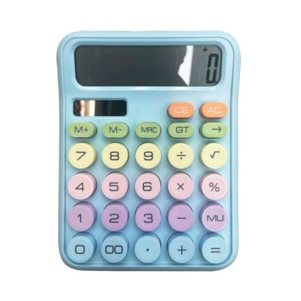 آلة حاسبة ملونة بالطاقة الشمسية تصميم عصري