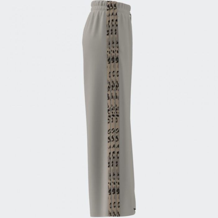 ⁦adidas Womens' Animal Print 3-Stripes Open Hem Pants - Beige⁩ - الصورة ⁦8⁩
