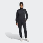 ⁦adidas Womens' Essentials Feel Cozy Track Suit - Black⁩ - الصورة ⁦4⁩