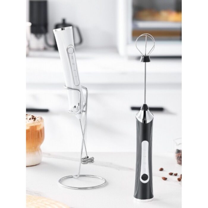 ⁦wireless electric whisk - خفاقة كهربائية لاسلكية 2 في 1 - 100 كيلو واط مع عمود خفق قابل للفصل لون أبيض⁩ - الصورة ⁦3⁩