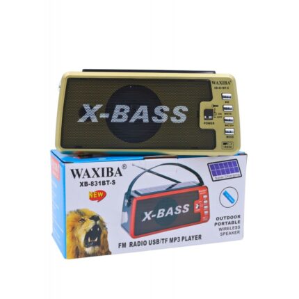 راديو يعمل بالطاقة الشمسية لون أصفر xb-831bt-s