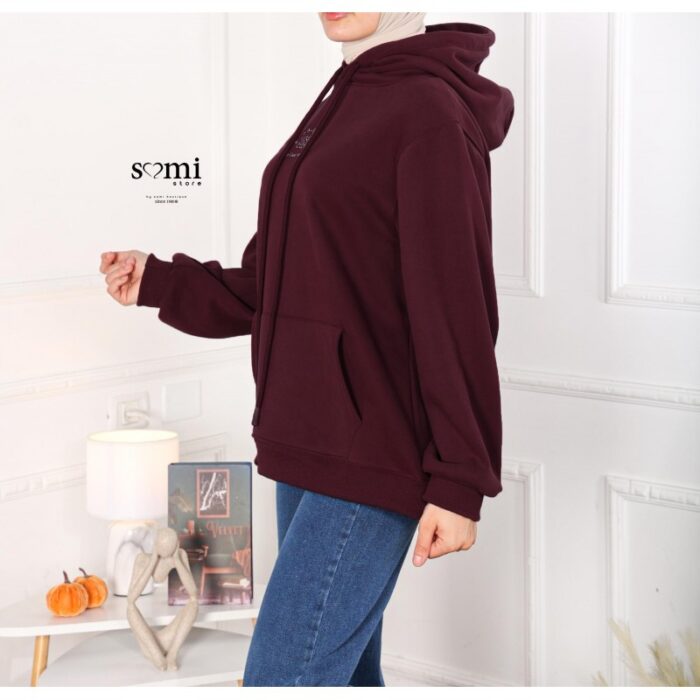 ⁦بلوزة للصبايا لون خمري شتوية من Sami Boutiqe⁩ - الصورة ⁦3⁩