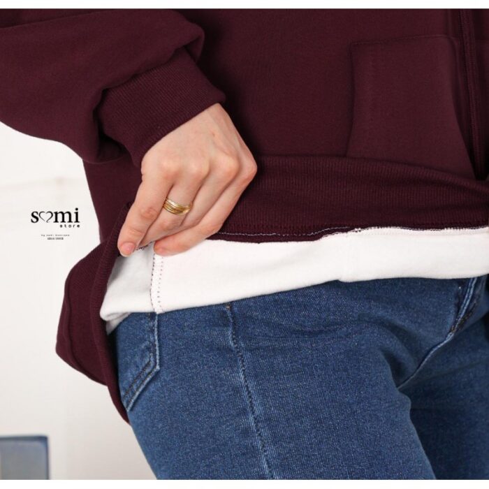 ⁦بلوزة للصبايا لون خمري شتوية من Sami Boutiqe⁩ - الصورة ⁦4⁩