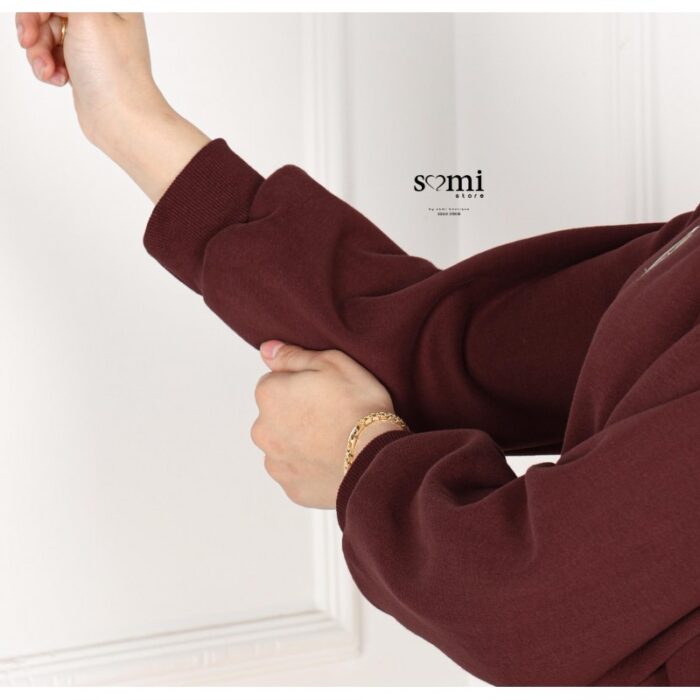 ⁦بلوزة للصبايا لون خمري شتوية من Sami Boutiqe⁩ - الصورة ⁦3⁩