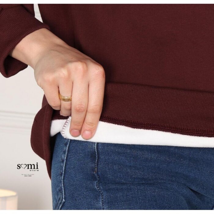 ⁦بلوزة للصبايا لون خمري شتوية من Sami Boutiqe⁩ - الصورة ⁦5⁩