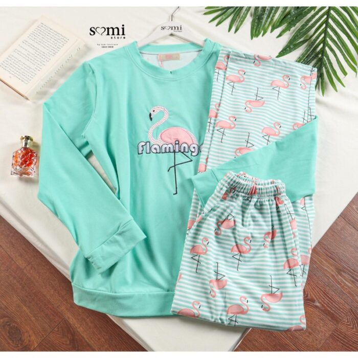 ⁦بجامة للصبايا لون أخضر شتوية من Sami Boutiqe⁩ - الصورة ⁦2⁩