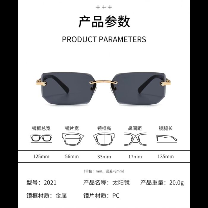 ⁦نظارة عدسات ناعمة اطار اسود وذهبي⁩ - الصورة ⁦4⁩