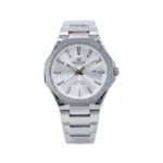 ساعة شبابي أنيقة و مميزة مع ذراع معدن اللون فضي و ابيض من ماركة FJ مع كفالة سنتين ضد تغير اللون