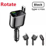 ⁦شاحن سيارة مع كوابل ايفون و type-c زمبرك وشاشة فحص البطارية⁩ - الصورة ⁦2⁩